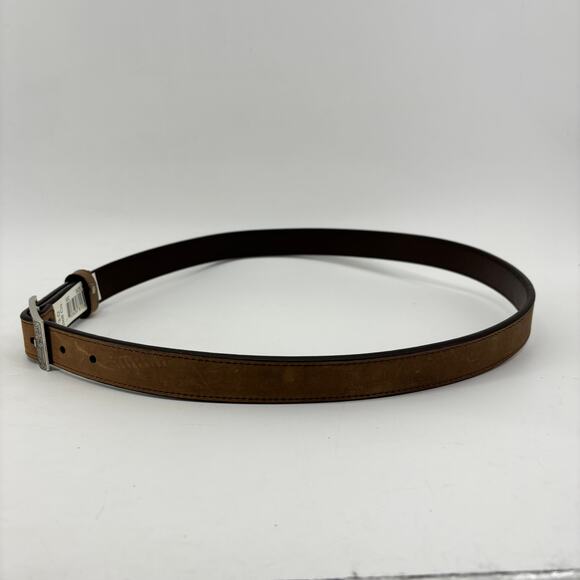 3-D Belt Co. Women\'s Large Cowgirl Belt Western Skinny Brown Leather Western main image 9